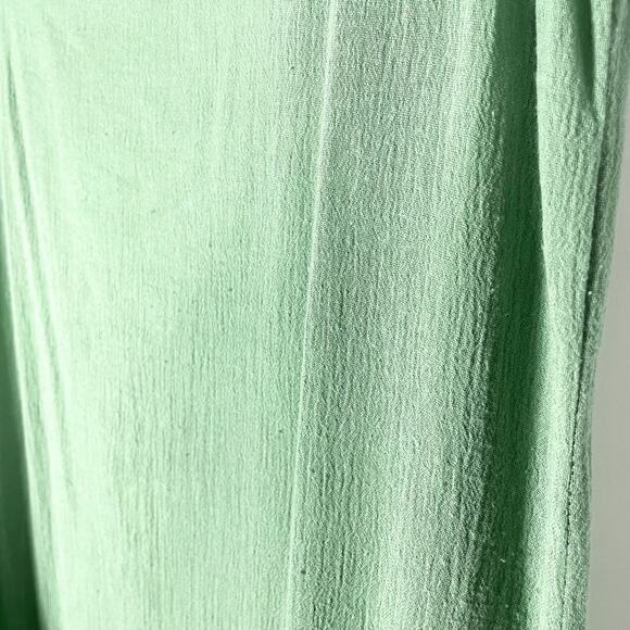 Tularosa Karla Maxi Dress Olive Green Cotton Sleeveless Flounce Hem Sz M - Picture 9 of 12